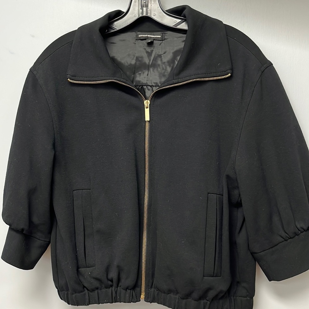 Express lined crop jacket.